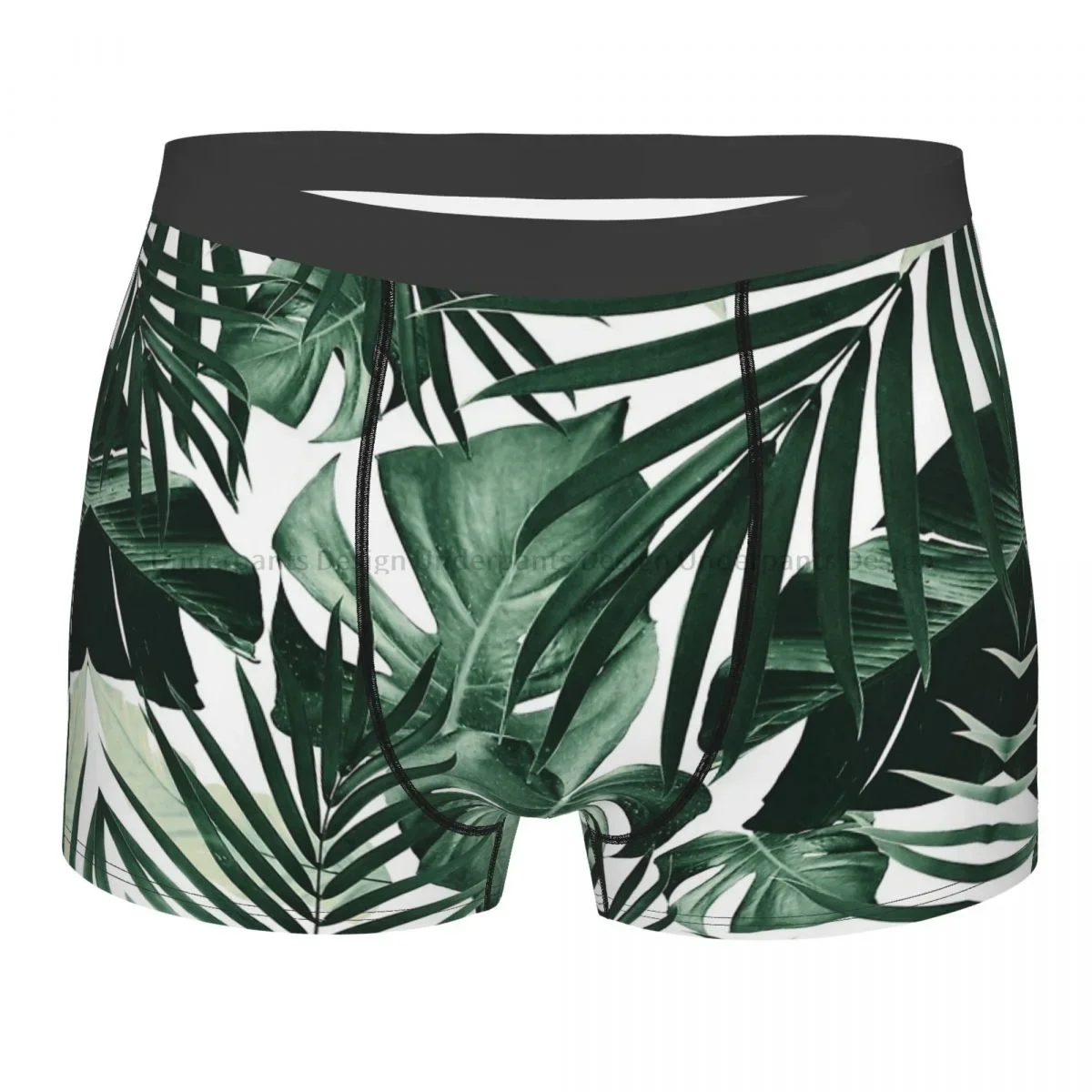 Tropical Jungle Leaves Pattern Underpants Cotton Panties Male Underwear Print Shorts Boxer Briefs