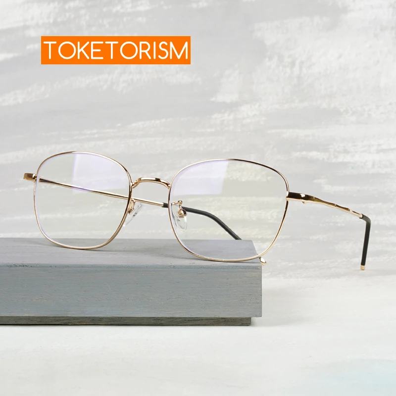 Toketorism Retro Men's Eyeglasses Blue Light Blocking Women High Quality Optical Glasses Frame 2091