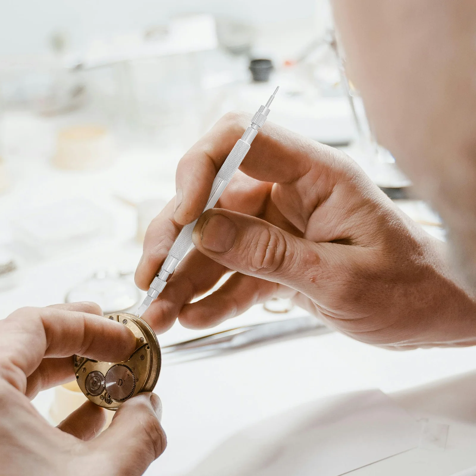 

1Set Watch Band Link Adjuster Kit Adjustment Repair Tools for Various Watch Bands Nonslip Handling Portable