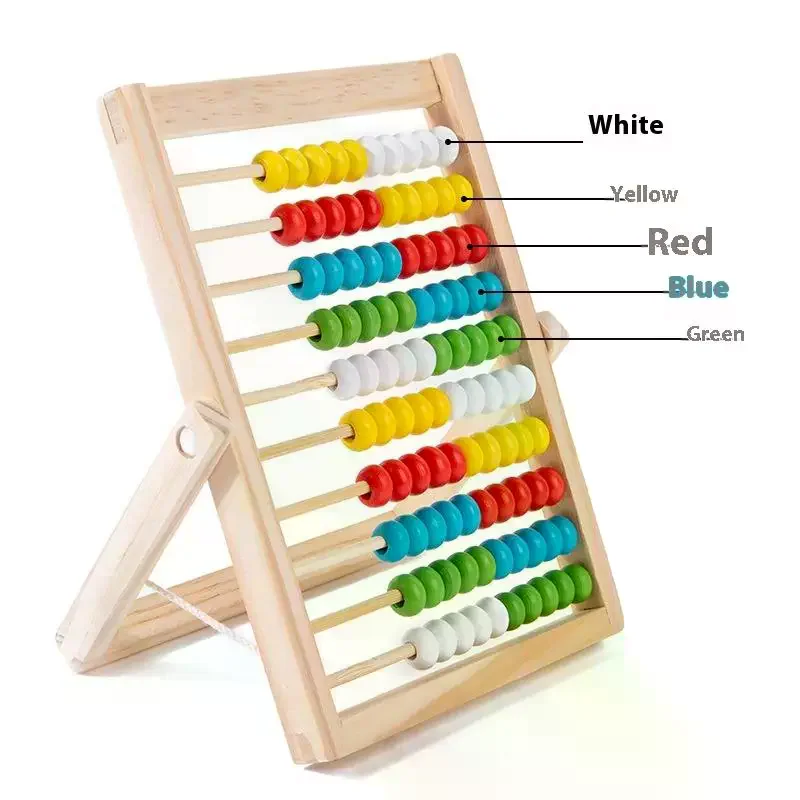 1 قطعة عدد الحساب المعداد الكلاسيكي التعليمية العد لعبة 100 الخرز مرحلة ما قبل المدرسة الرياضيات لعب للتعلم طفل هدية