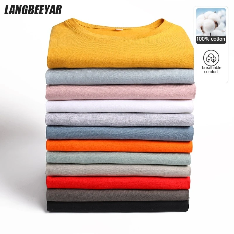 

100 % Cotton Soft New Summer Plain Man Tshirts High Quality Brand Tops Korean Short Sleeve Classic Casual Fashion Men Clothes