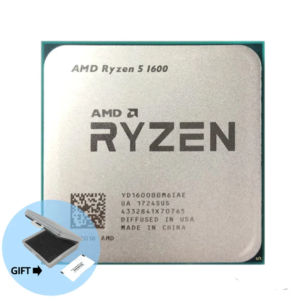 

AMD Ryzen 5 1600 R5 1600 3.2 GHz Six-Core Twelve Thread 65W CPU Processor YD1600BBM6IAE Socket AM4