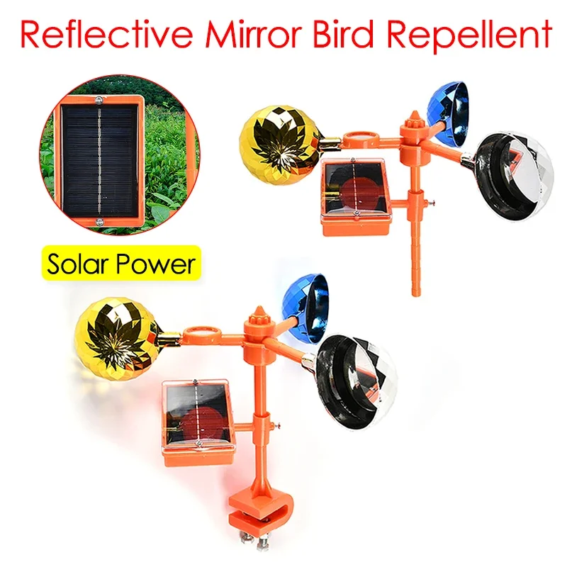 

Solar Reflective Voice Bird Repellent Driving Device Outdoor Wind Power Ultrasonic Birds Repeller Garden Farm Orchard Protection