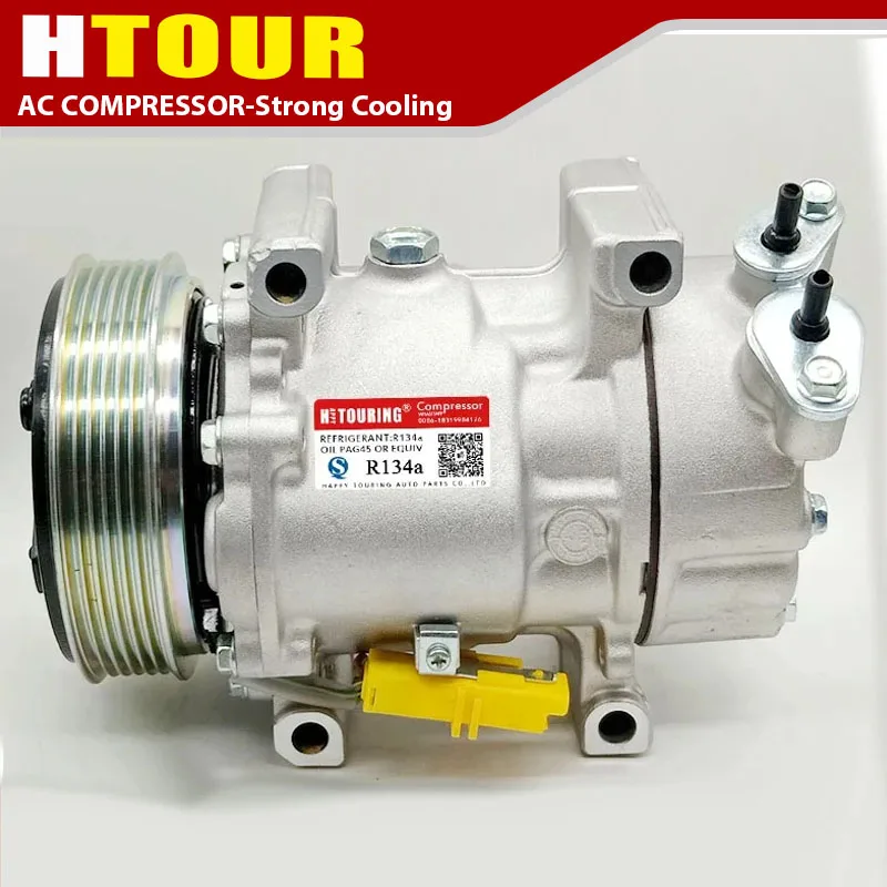 

For Sanden SD6V12 6V12 A/C Compressor For Peugeot 206 307 1998-2010 96390781 9639078180 96462733 9646273380 96462738 9646273880