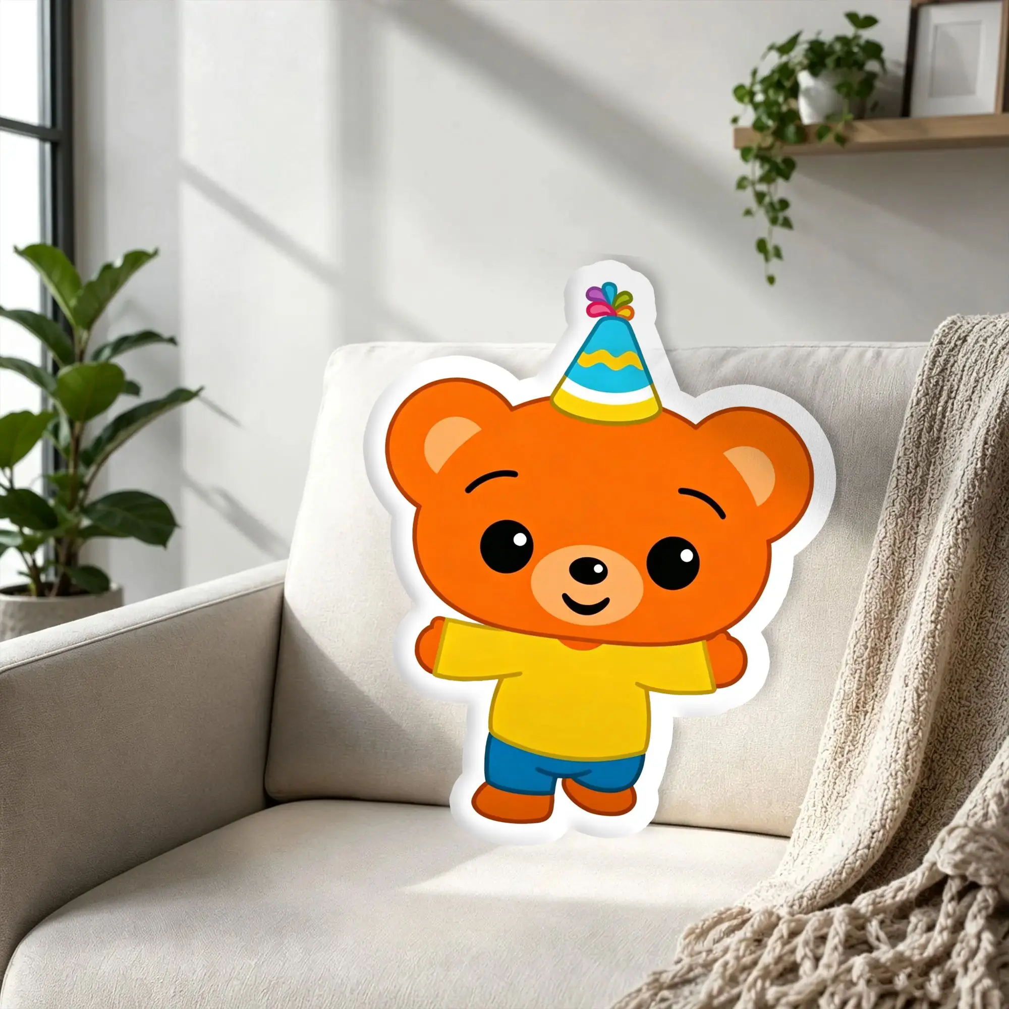 Custom Super Funny P-Plims Throw Pillows Soft Cartoon Clown Plush Cushions Pillow for Bed Sofa Decoration Home