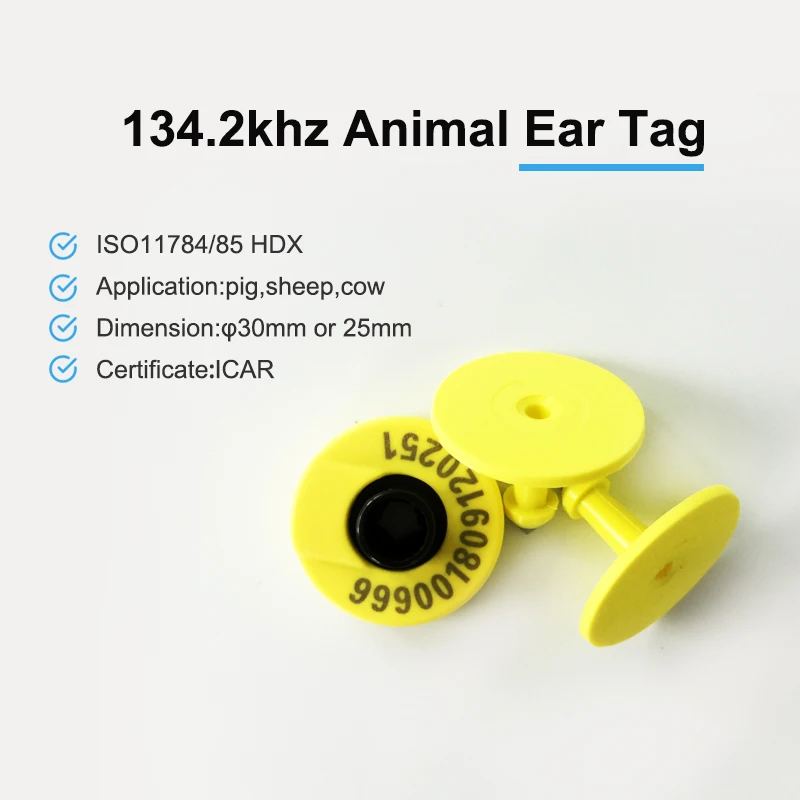 tag redonda para cattle pig picker hdx chip tag rfid orelha animal lf 1342khz iso11784 11785 01