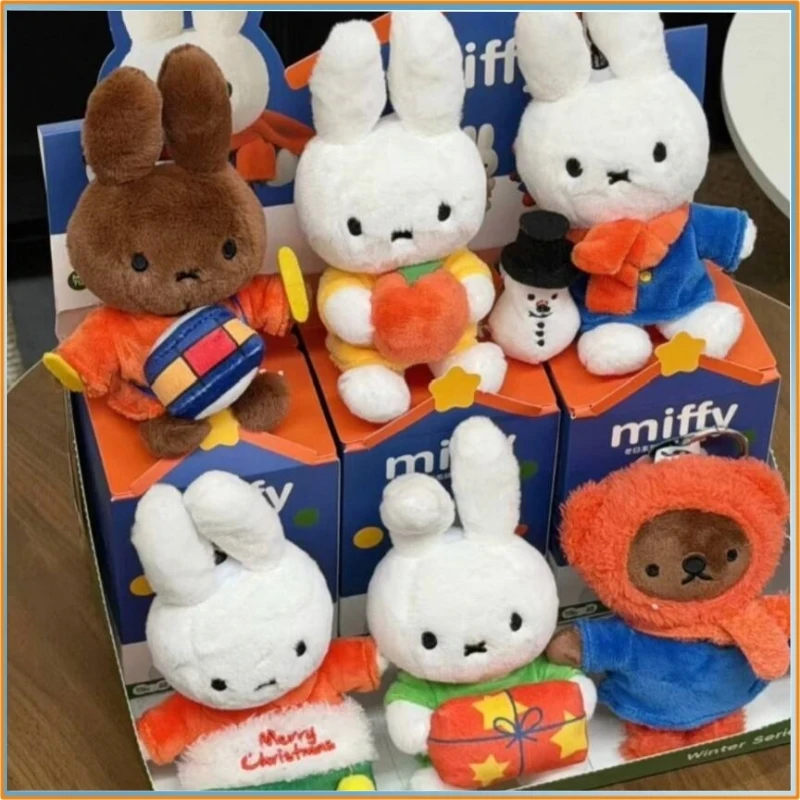

Подлинный брелок Miffy на Хэллоуин, зимняя коллекция, серия, плюшевая слепая коробка, милая сумка, очаровательные рождественские подарки, слепая коробка, игрушка