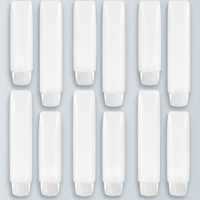 12 قطعة أنابيب غسول قابلة لإعادة الملء مانعة للتسرب المحمولة السفر تخزين زجاجات كريم وجه قابلة للعصر ماكياج فارغ