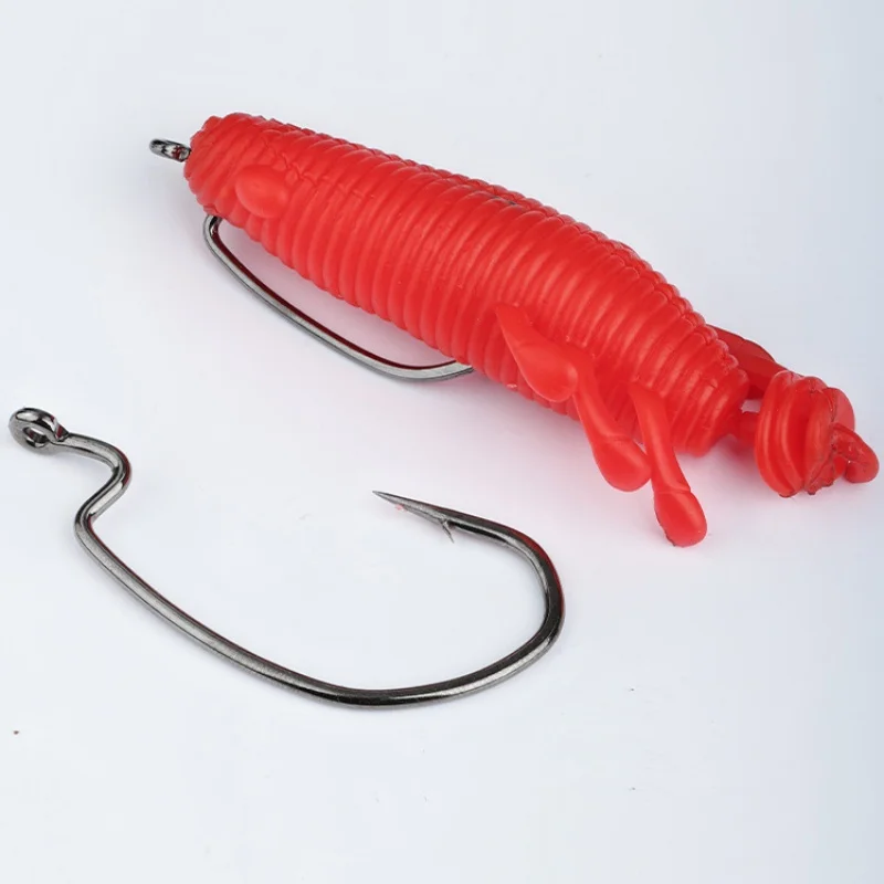 كبير الحجم الصيد دودة هوك 6X تعزيز المحيط الأسماك واسعة البطن السنانير تكساس كارولينا الحفارات صيد السمك مجموعة 10 قطع بيع