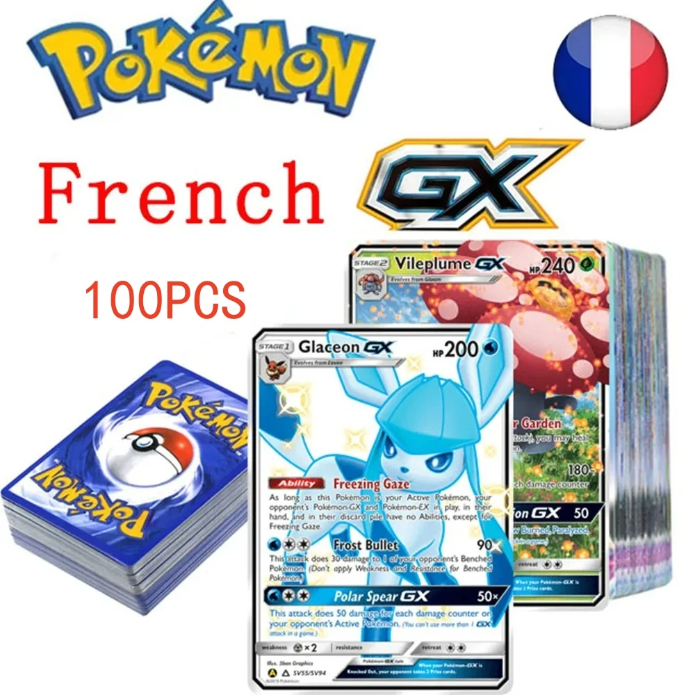 Pokemon Cards Vstar Vmax GX French Version Fun Flash Card Trading Cards Kids Card Christmas Birthday Gifts for Children Toy