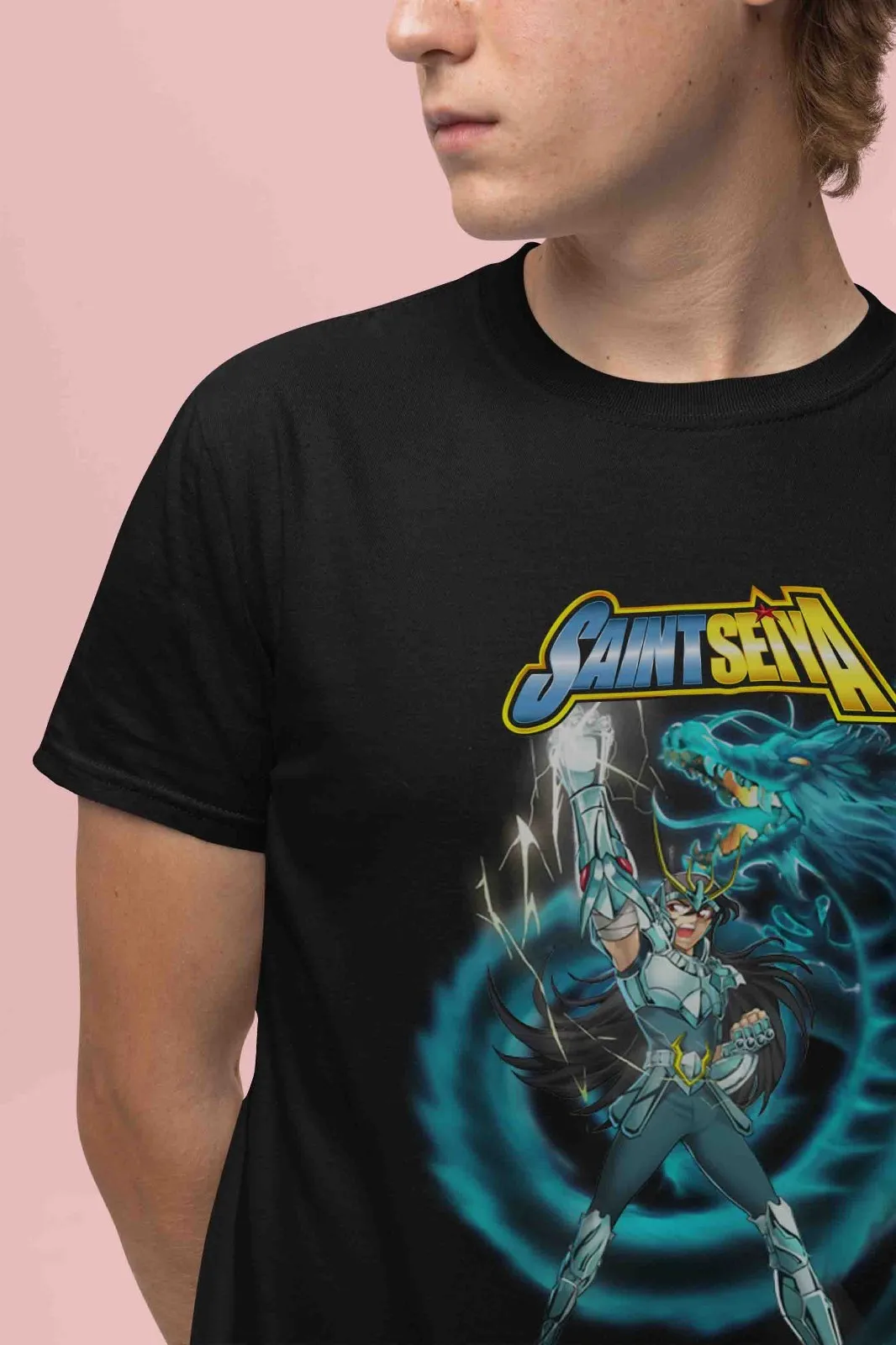 Saint Seiya Shirt Shiryu Tshirt Hyoga T-Shirt Shun Top Ikku Anime Graphic Tee