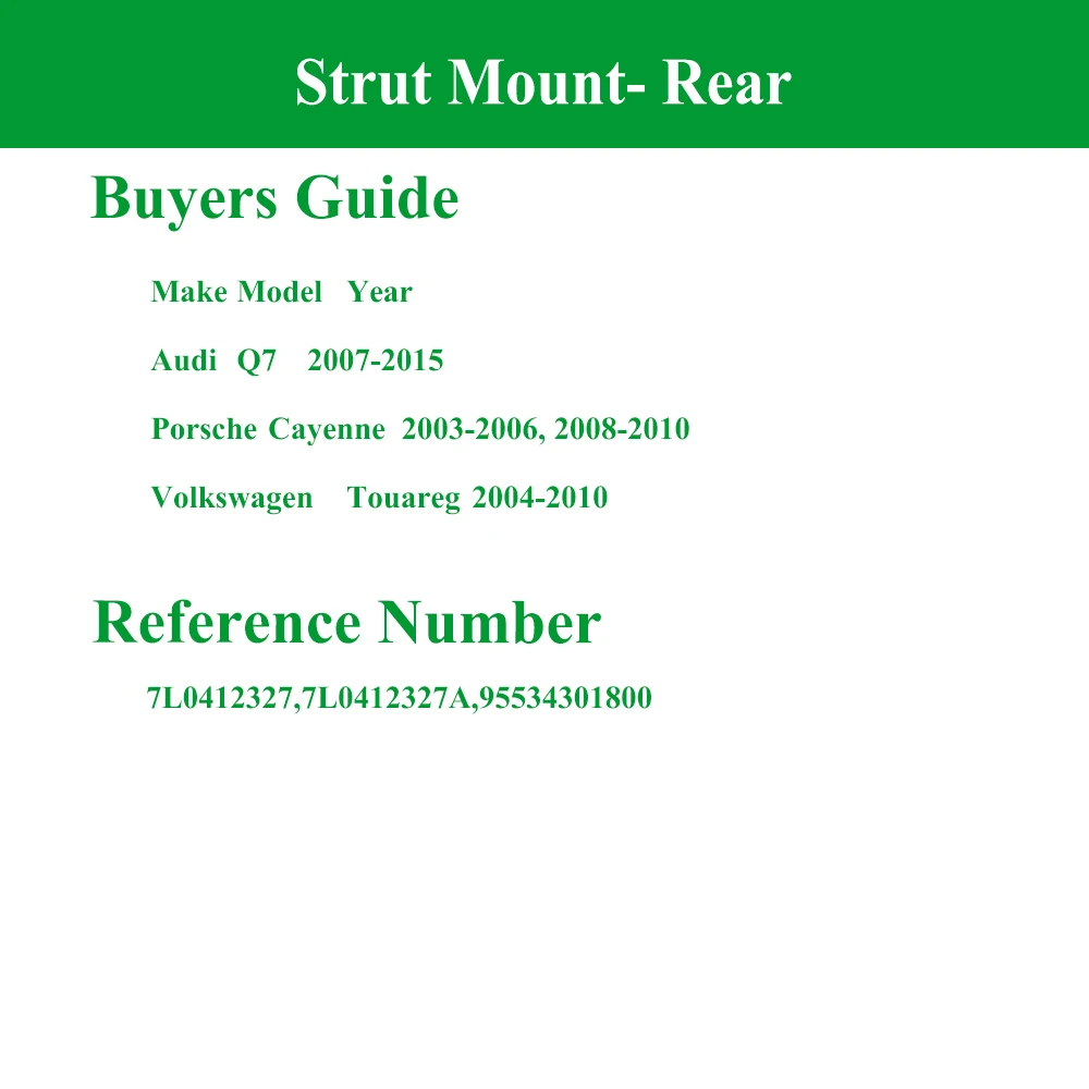 2 Pcs Rear Strut Mount For 2003-2010 Audi Q7 4L VW Touareg 7L Porsche Cayenne 9PA/955 Air Suspension Shock Absorber Repair Kits