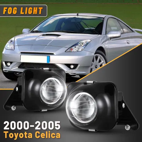 Luces antiniebla para Toyota Celica 2000-2005, par de lámparas de cristal transparente con bombillas, par de montaje de lámparas de parachoques delantero