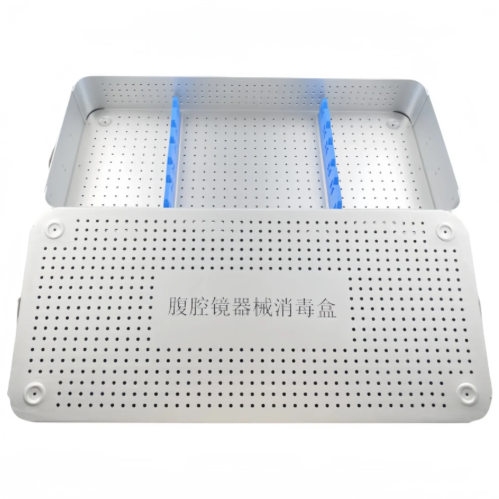 Durable Laparoscopic Instrument Sterilization Box with Surgical Tool Instrument Storage Solution in Aluminum Alloy