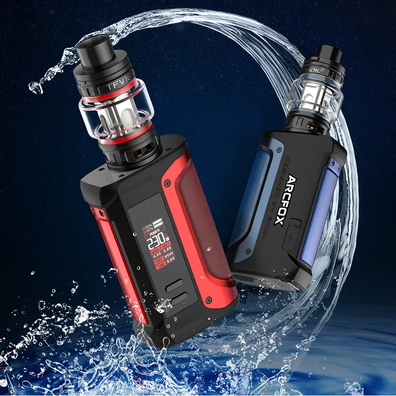 Original SMOK Arcfox Kit 230W 510 Thread Electronic Cigarette Vaporizer with 7.5ml TFV18 Tank Dual 18650 VW/TC Box Mod Vape Kit