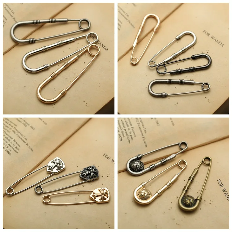 High-quality Retro Renaissance-style U-Shaped Brooches Crosses Fashionable Jewelry Backpack Clothing Functional Accessories