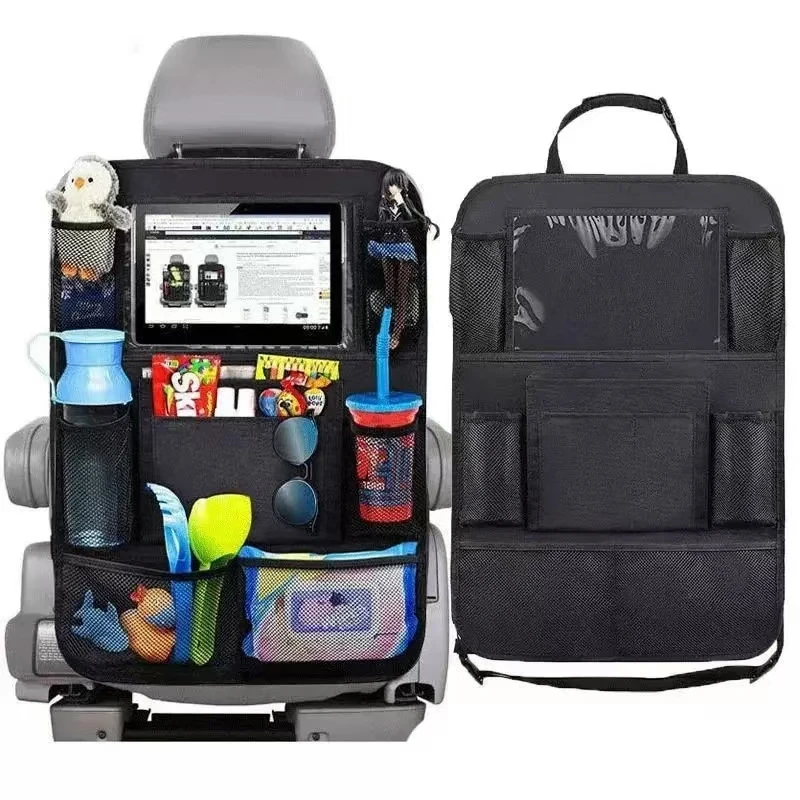 Car Seat Storage Organizer Multifunctional Oxford Fabric Car Back Multi Pocket Storage Bag with Touch Screen Tablet Holder - Image 3