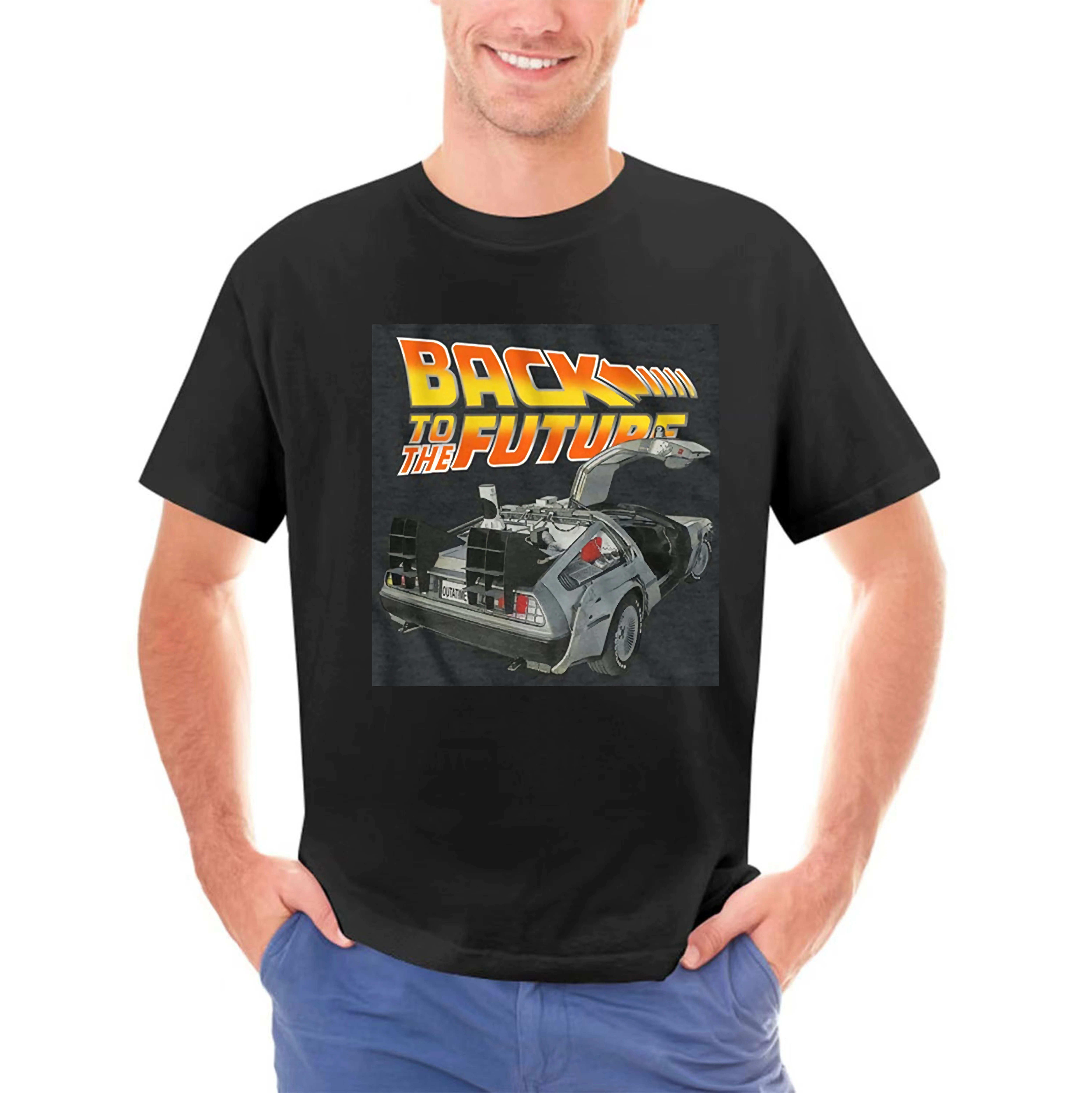 American Classics Back to The Future Movie BTF Car Delorian Adult Mens T-Shirt Tee