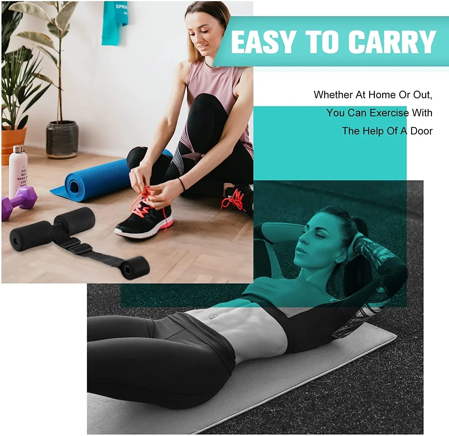 1 Stück Hamstring-Curl-Gurt für Nordic-Home-Workout, für Hamstring-Curls, Spanische Kniebeugen, Bauchtraining, Nordic-Curl-Sit-Up-Maschine, Fitnessstudio – Detail 8