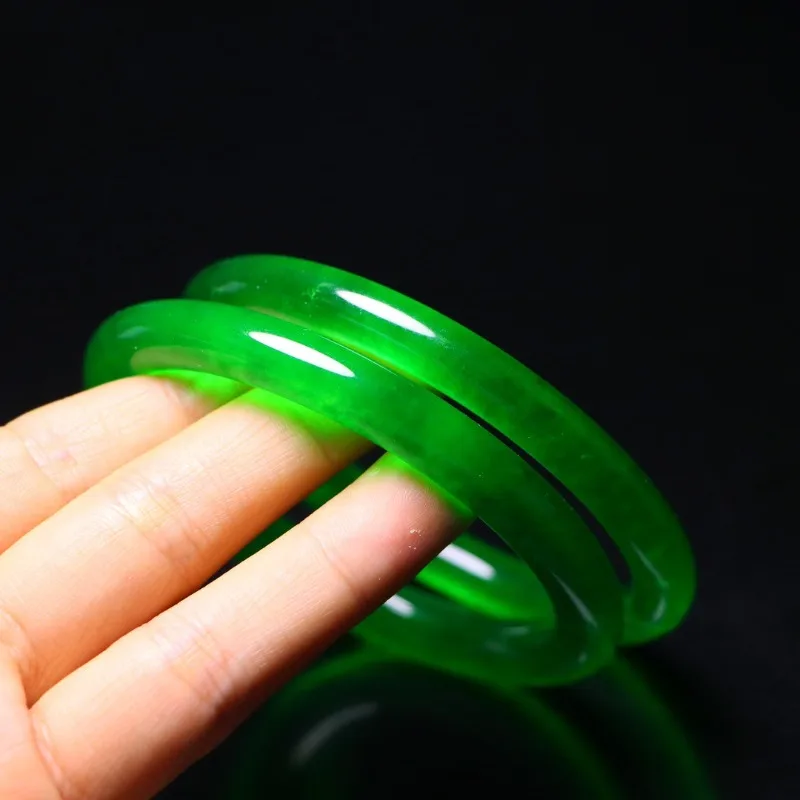 

Браслет из чистого натурального нефрита, браслеты для женщин, высококачественный императорский тонкий круглый зеленый браслет, первый выбор для подарков