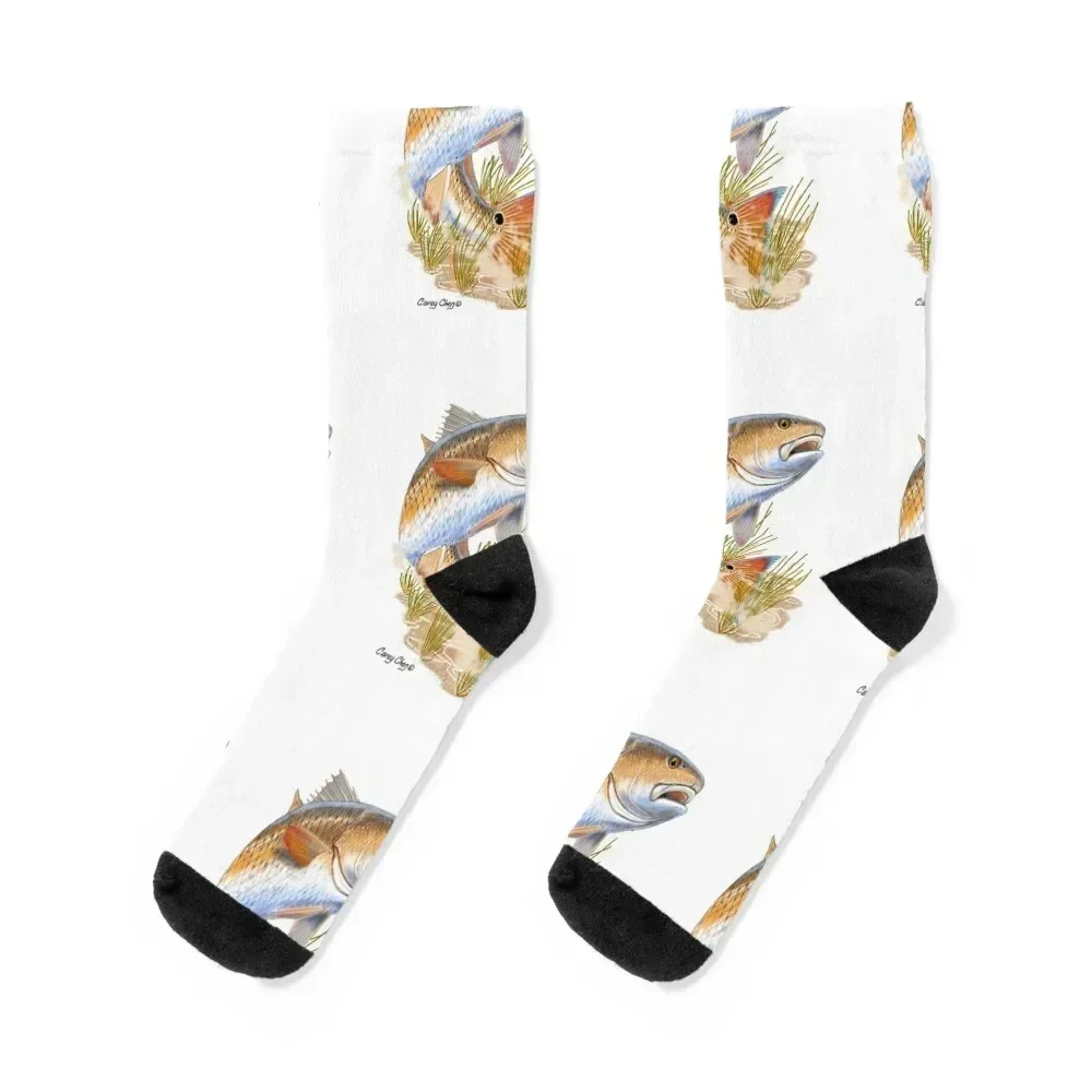 

Redfish in grass Socks Heating sock cycling hiphop fashionable Socks For Girls Men's retro Run new in's Socks For Women Men's
