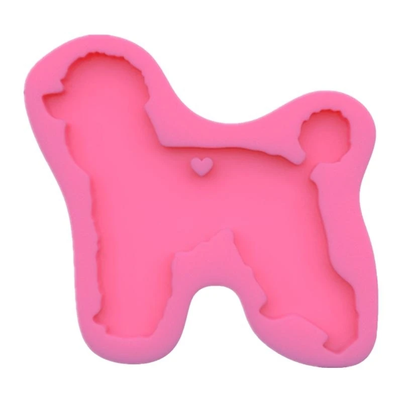 N5KA Resin Mold DIY Crafts Pendant Silicone Mould Handmade Glossy Animal Puppy for Key Chain Decoration Resin Casting Mo