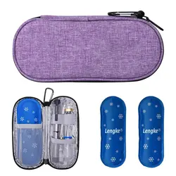 Oxford without Gel Thermal Insulated Medicla Cooler Insulin Cooling Bag Pill Protector Drug Freezer for Diabetes