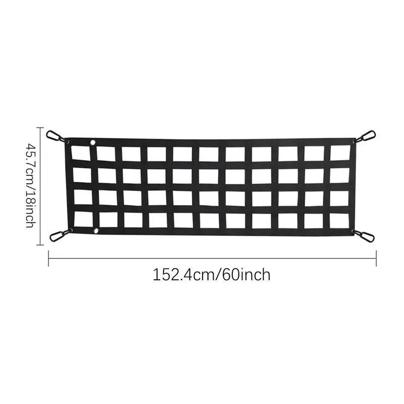 Car Trunk Organizer Net UV Protection Pickup Truck Bed Cargo Mesh Tailgate Net Cargo Storage Netting Divider Car Accessories