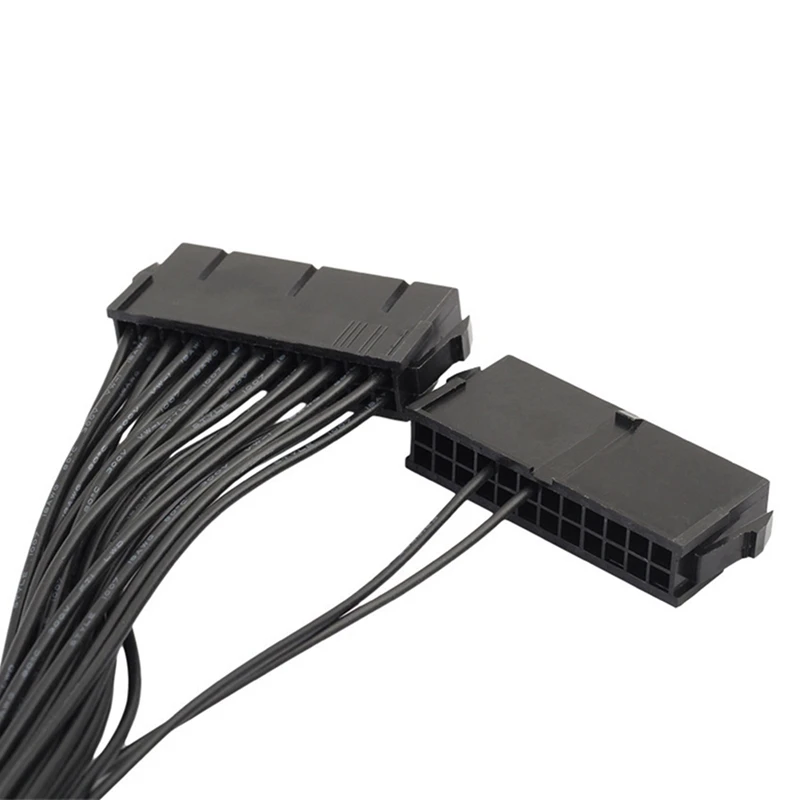 Dupla PSU Cabo de Alimentação, Cabo de Extensão, Sincronizador, 24 Pinos para 24 20 + 4 Pinos, ATX Motherboard, 18AWG