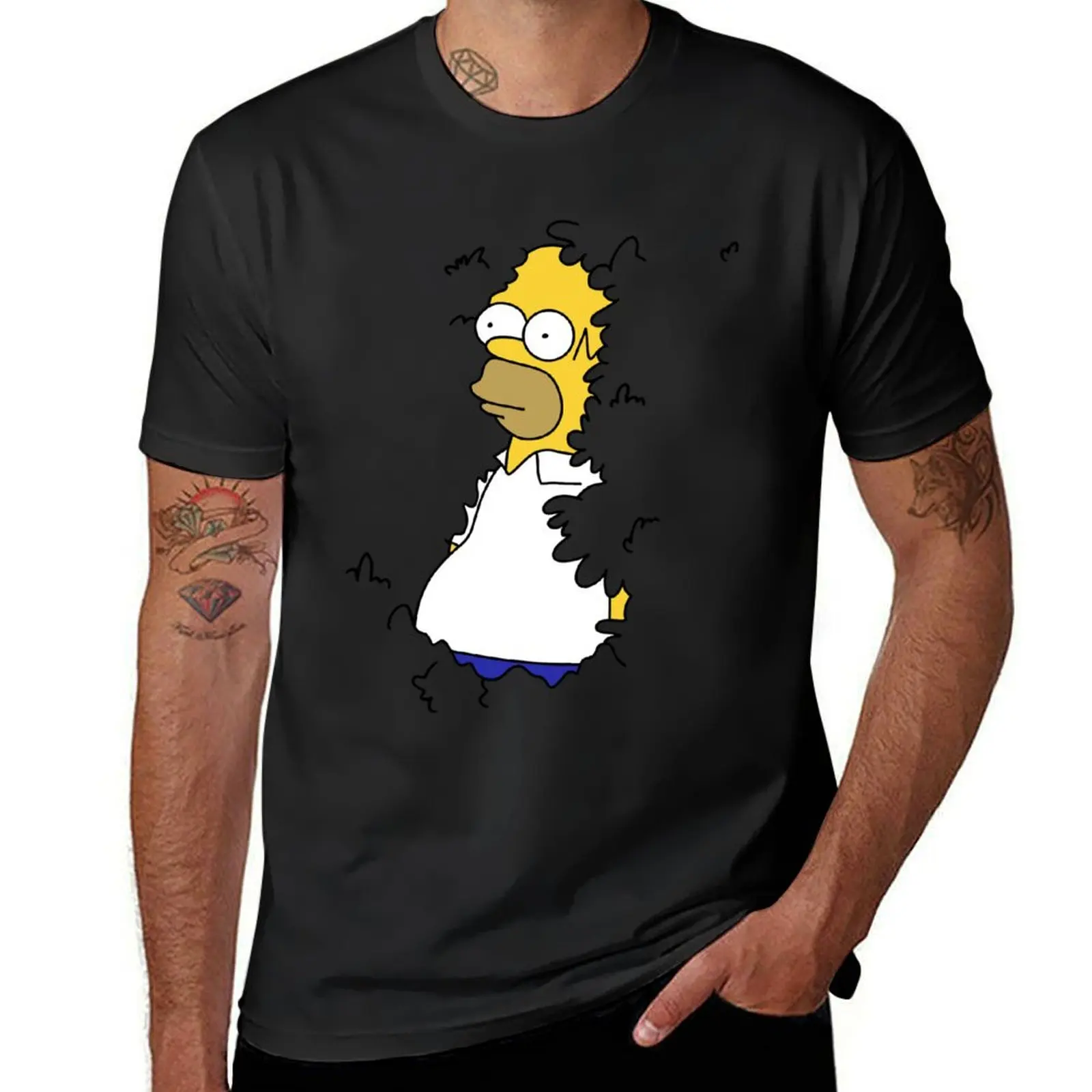 Homer In Hedge Meme Classic T-Shirt hippie clothes boys whites men t shirts