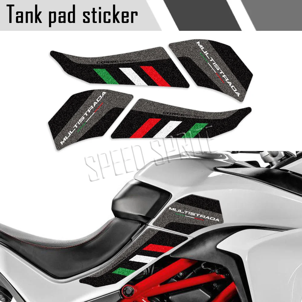 

3M Motorcycle Fuel Tank Pad Sticker Anti-Slip Protection Knee Grip Cover Decals For Ducati Multistrada 1200 1260 2015-22