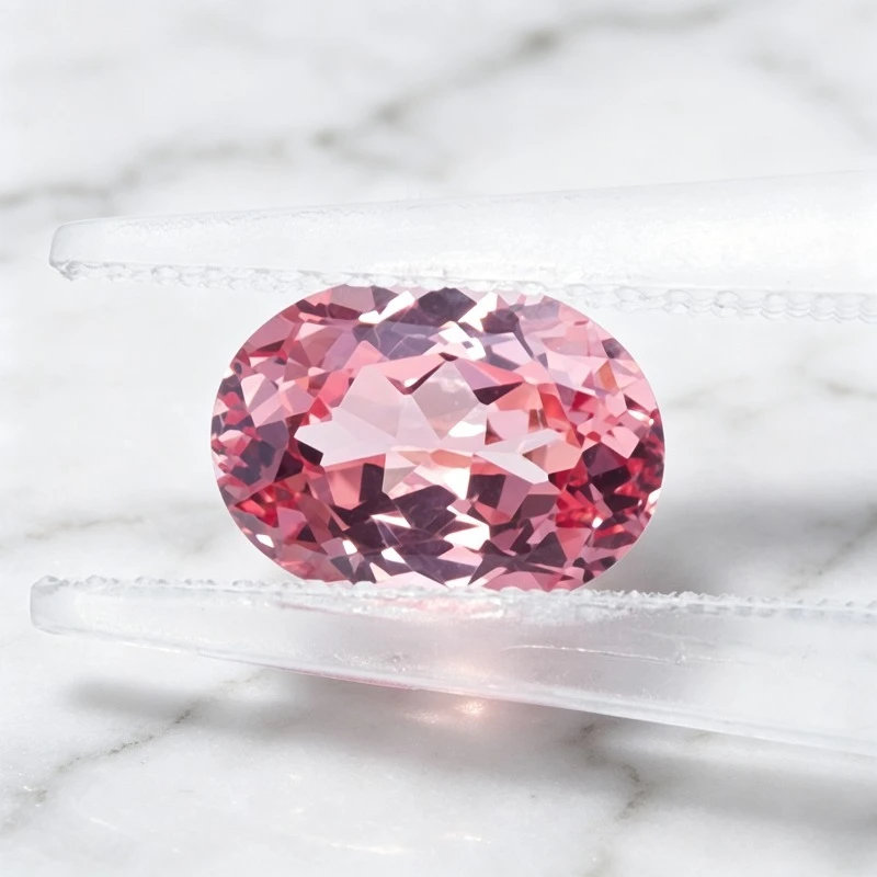 Hochwertige Laborgezüchtete Padparadscha-Edelsteine in Ovaler Form, Lotusrosa Charms für DIY-Ringe, Halsketten und Ohrringe, Wählbar mit Zertifikat – Detail 5