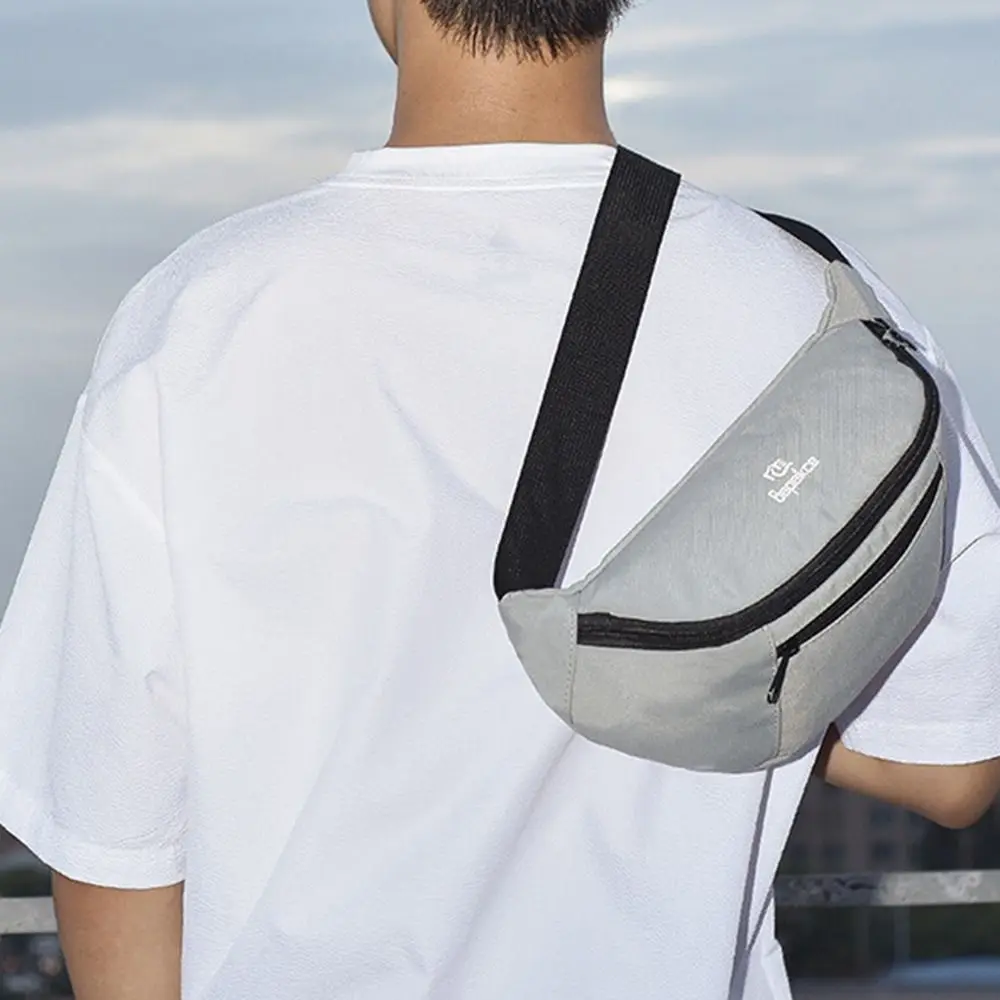 

Large Capacity Sports Chest Bag Oxford Cloth Waterproof Mobile Phone Bag Multifunctional Korean Style Men Waist Bag Unisex