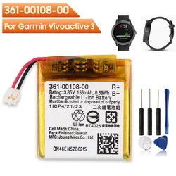 Original Replacement Battery 361-00108-00 361-00108-01 For Garmin Vivoactive 3 Rechargable Battery With Free Tool 200mAh