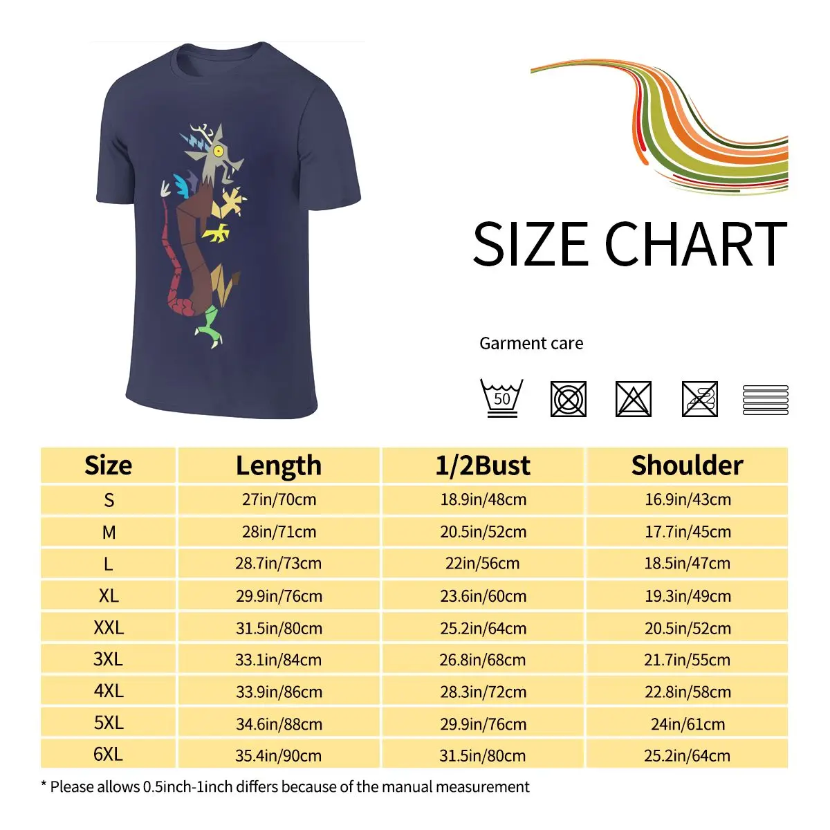 Discord Ancient Artwork - MLP Skin-Friendly Reversible T-shirt Japanese-Style Lazy   Women's T-shirts view 4