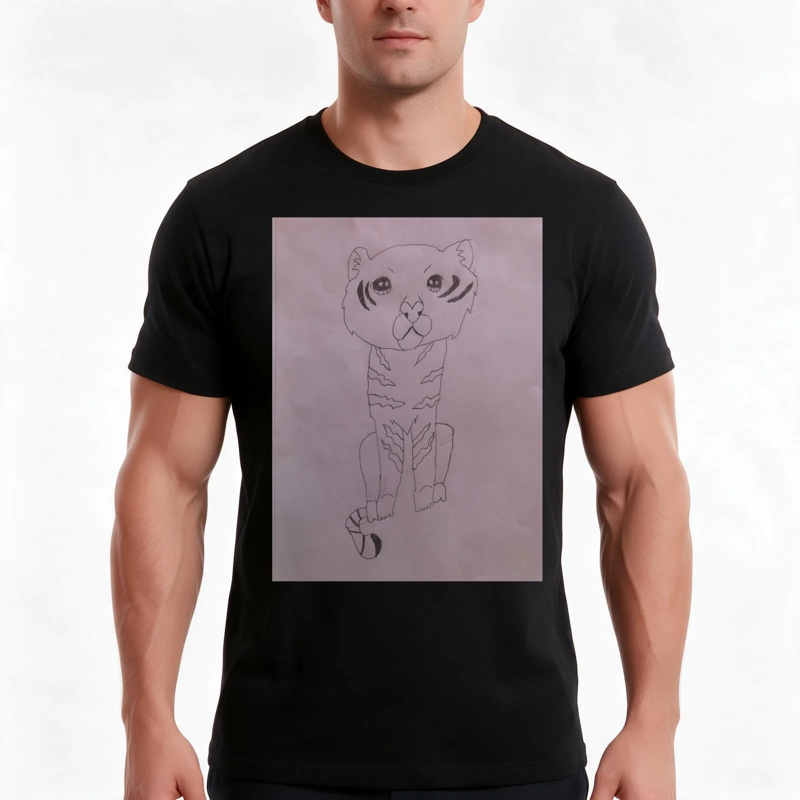 Tiger (by Sage) T-Shirt, Summer Casual Cotton Tee, Oversized Streetwear Tops, Vintage Graphic Print, Loose Fit Short Sleeve