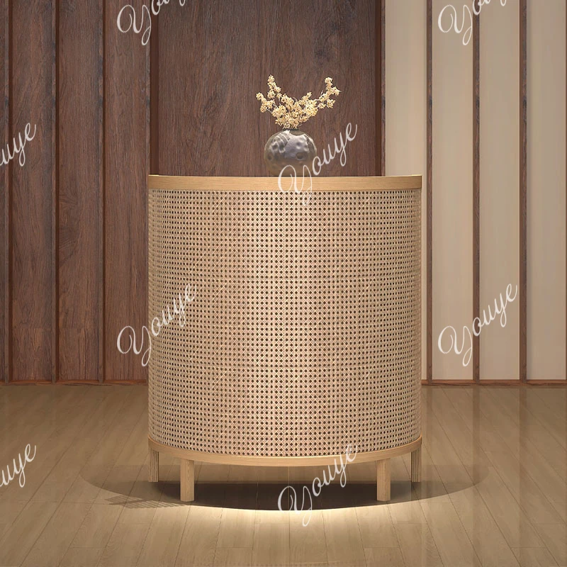 

Vintage Luxury Bar Counter Classic Commercial Simple Salon Reception Desk Glamour Professional Rezeption Commercial Furniture