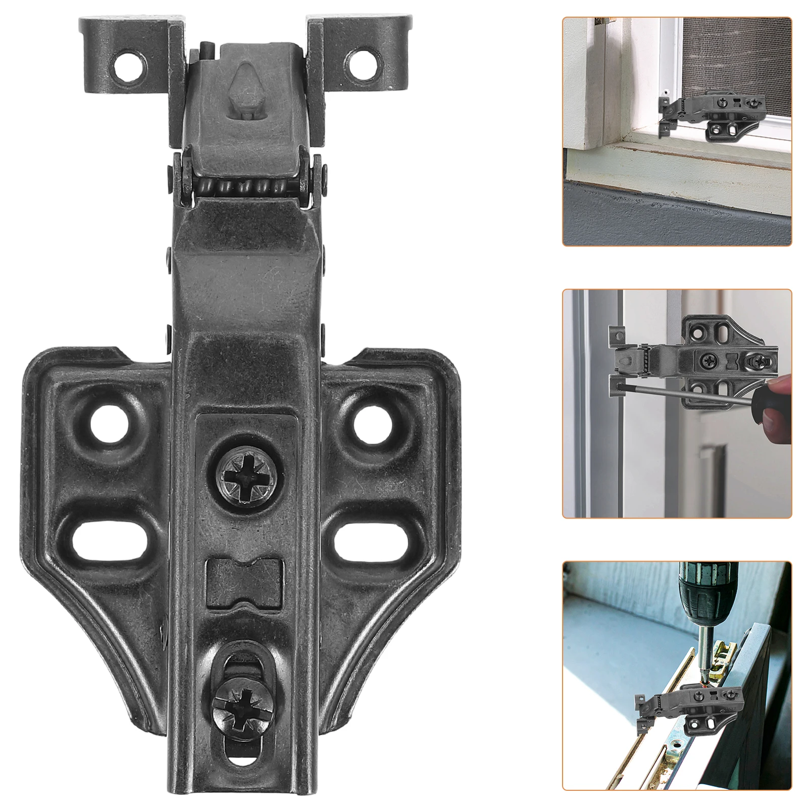 

Silent Damping For Glass Door Slim Edge Cabinet Hardware Self Closing Overlay Hinge Plate Adjustable Kitchen Door Hinge