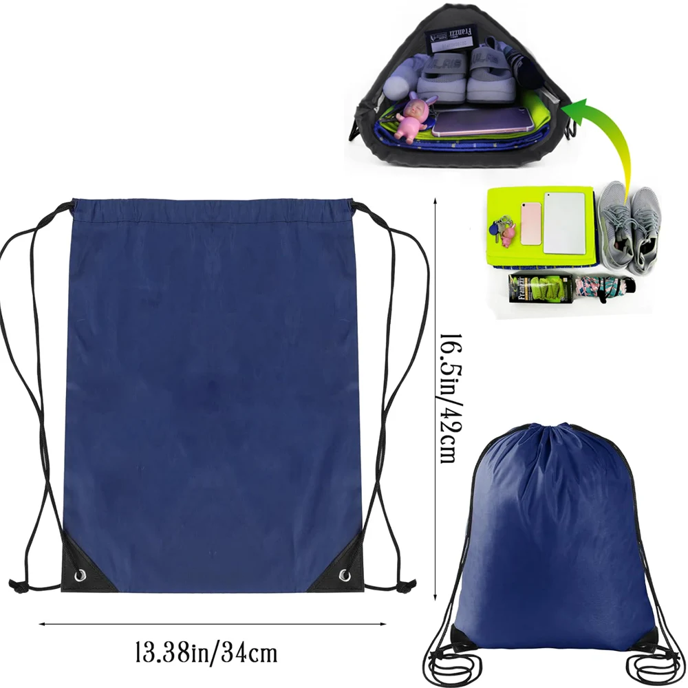 1PCS Drawstring Backpack Bulk String Backpack Drawstring Bags Cinch Bag Sackpack for Men Women Gym image 4