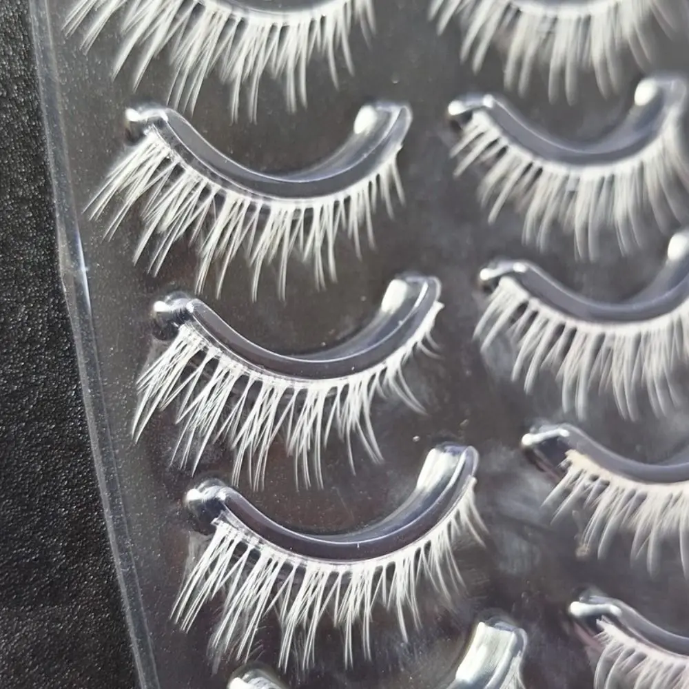 

Woman's Beauty Long Cross White False Eyelashes Eyelashes Extension Thick White Lashes Handmade Eye Makeup Tools for Cosplay