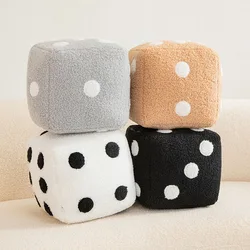 Hot Creative Funny Simulation Dice Plush Pillow Cubic Cube Pendant Dolls Stuffed Soft Sofa Back Cushion Home Decoration