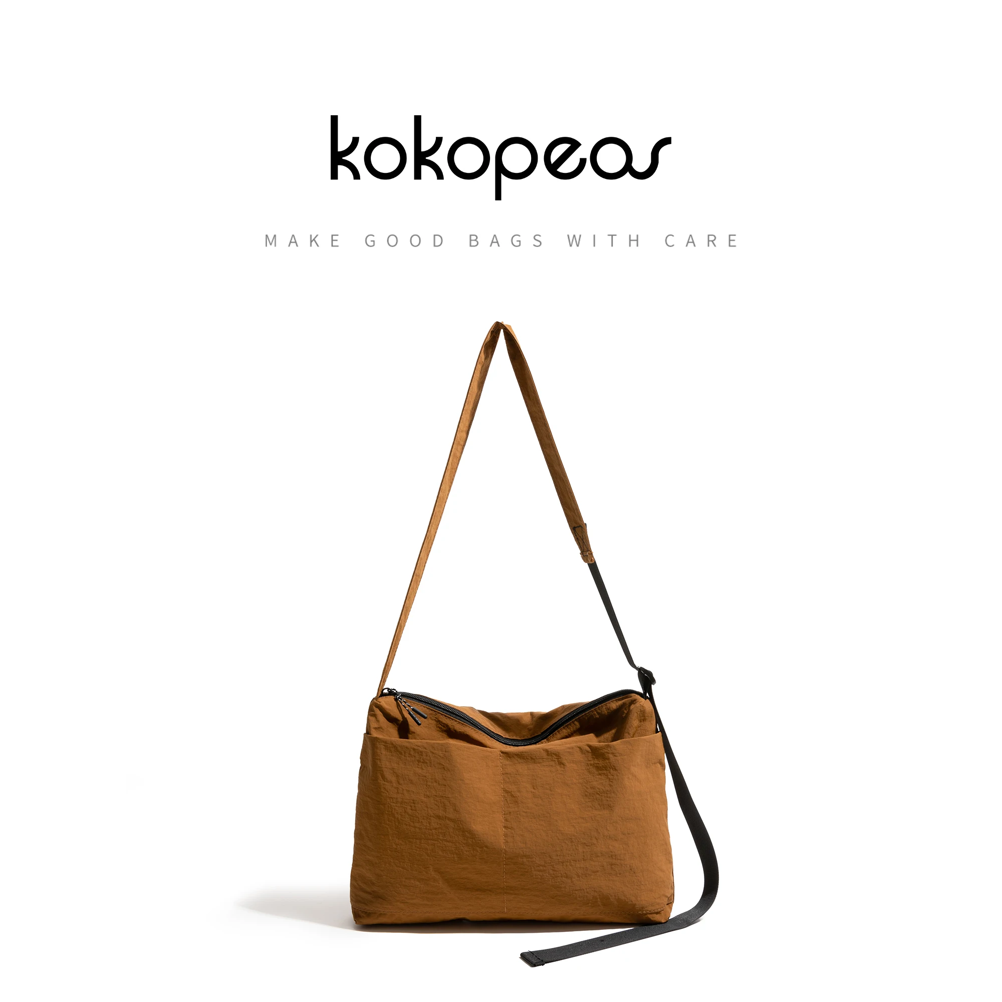 

KOKOPEAS Women's Casual Tote Handbag Korean Style Solid Color Nylon Ladies Daily Phone Purse Simple Shoulder Shopping Satchel