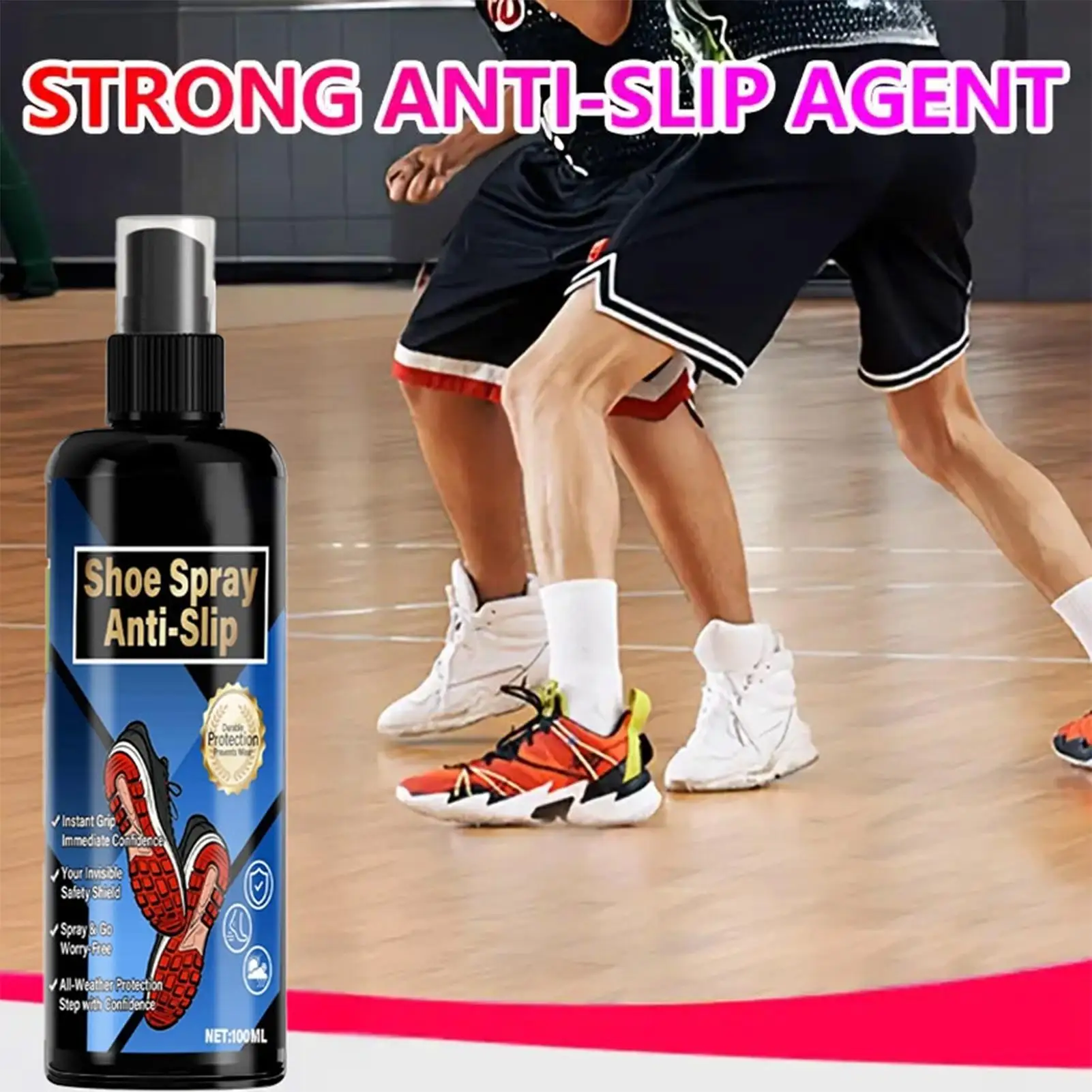 

Спрей для улучшения сцепления 100 мл для баскетбольной обуви, спрей-усилитель сцепления для обуви, улучшитель трения для ботинок, кроссовок, баскетбольной обуви