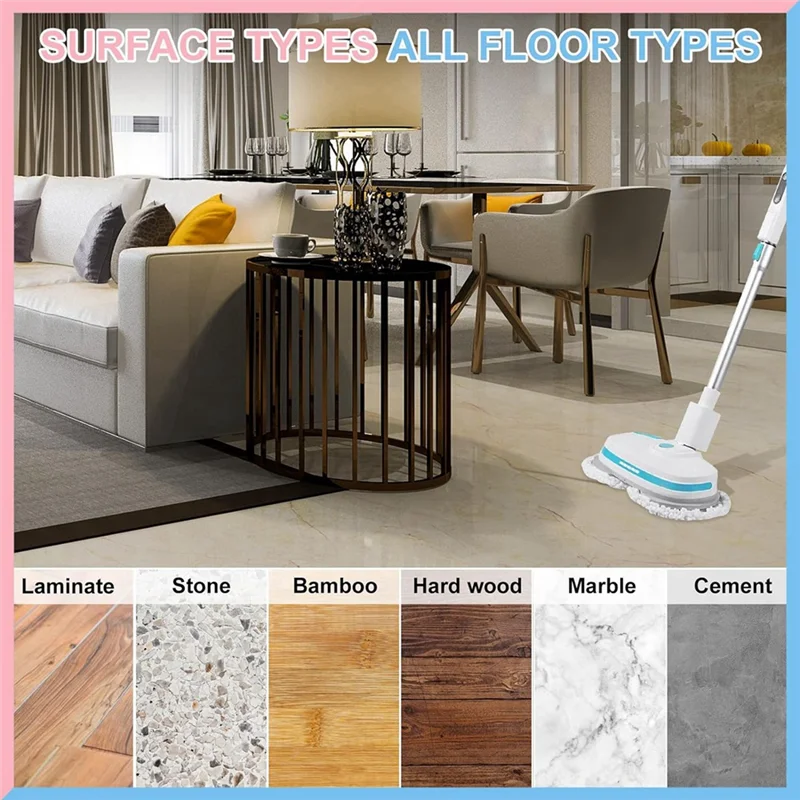 

【Popular】20 Pack Electric Mop Pads Spin Replacement 7.28 Inch Round Mop Pads For Floor Cleaning Spin Replacement Mop Pads