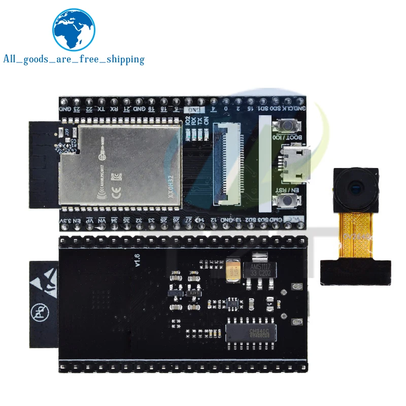 Module de caméra ESP32 CAM, carte ESP32-WROVER avec caméra, Module Wi-Fi Bluetooth pour Arduino IDE C Python Code OV2640, nouveauté 2022
