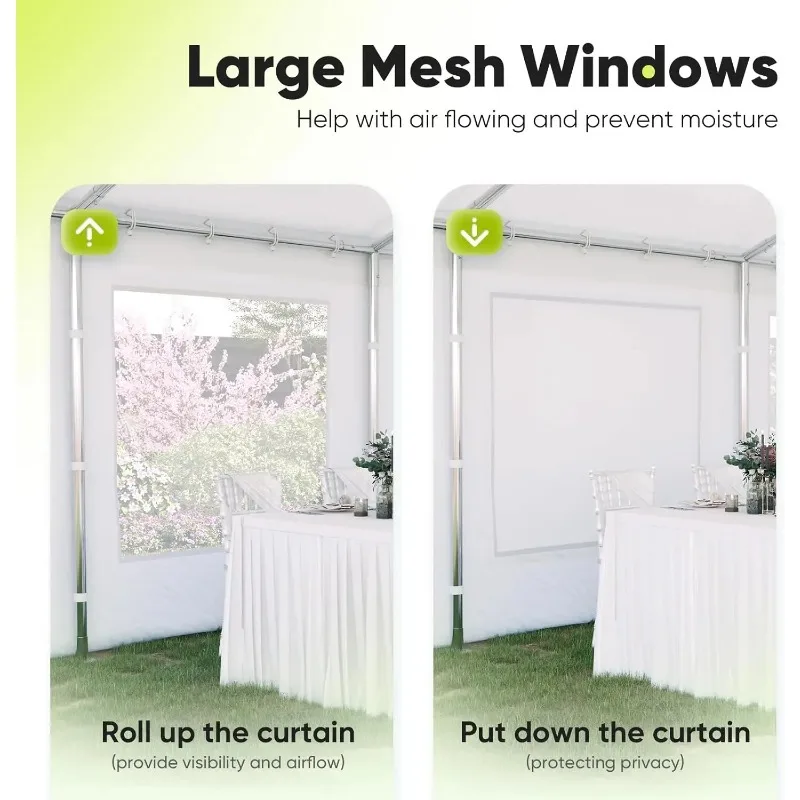 20x30 Party Tent Heavy  Outdoor Canopy Tent Carport Wedding Event Shelter BBQ Wedding Tents for Parties with Storage Bags