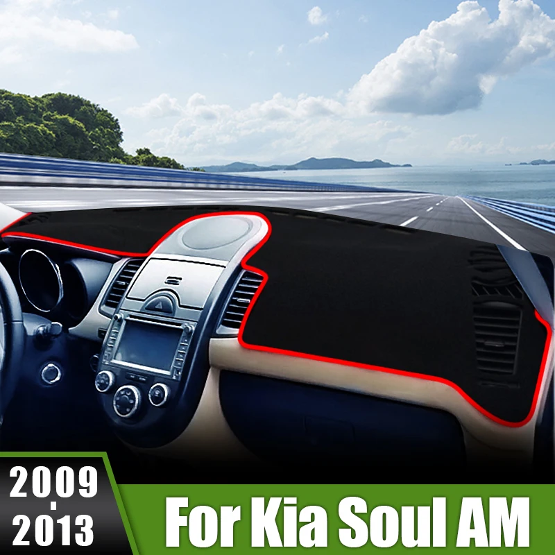 

For Kia Soul AM 2009 2010 2011 2012 2013 Car Dashboard Mats Sun Shade Cover Avoid Light Pad Instrument Panel Carpets Accessories