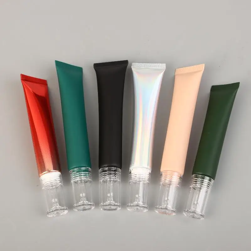 Soft 20g Cosmetic Tubes Sunscreen Eye Cream Lotion Liquid Foundation Refillable Bottles Hyaluronic Acid Dropper Empty Bottle