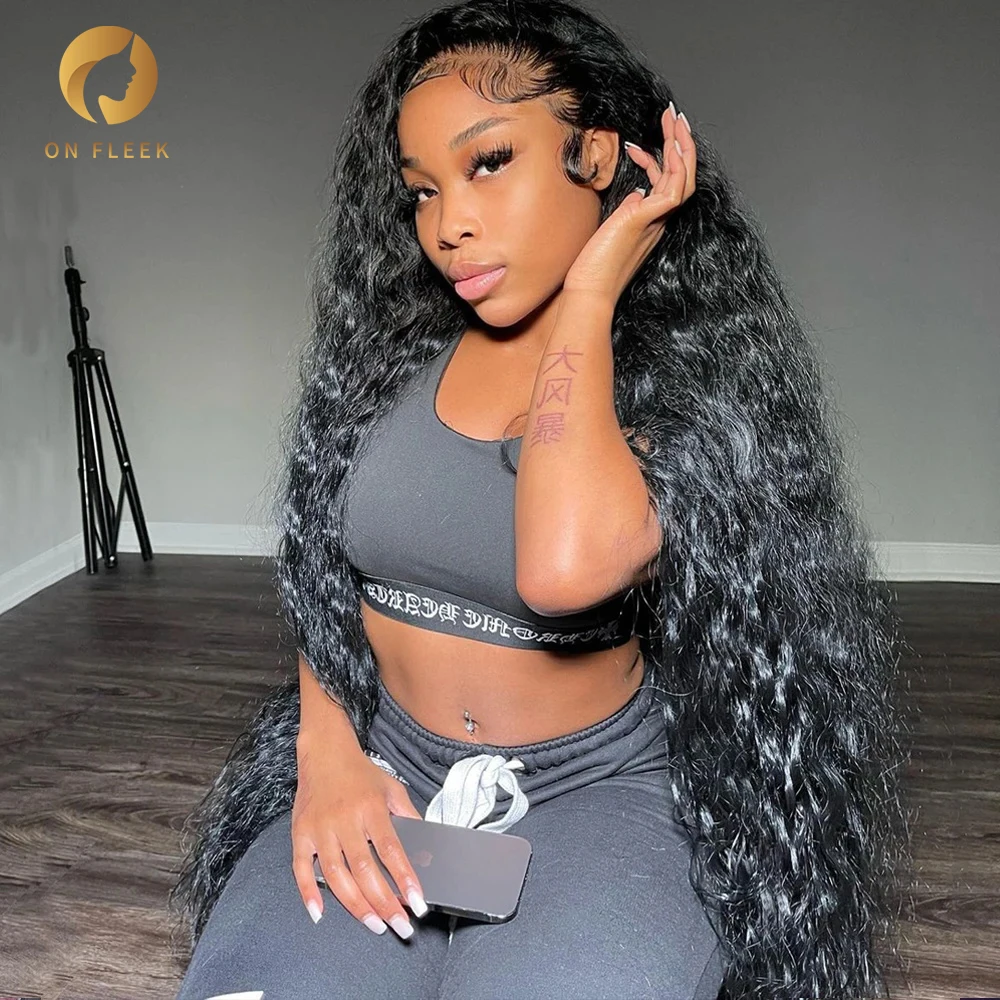 40 Inch Hd Lace Wig 13x6 human hair For Black Women Curly Lace Front Pre Plucked Brazilian Hair 13x4 Deep Wave Lace Frontal Wig