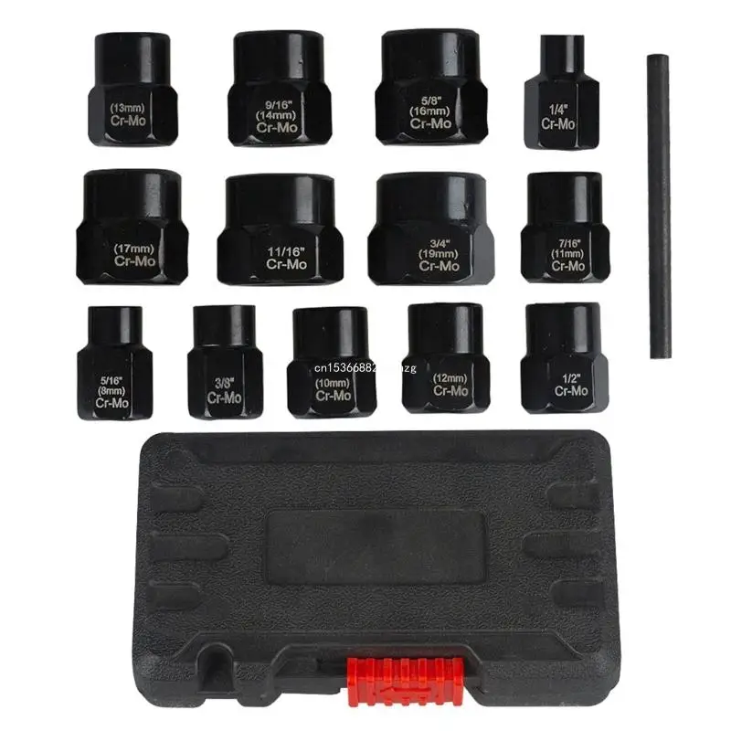 

Heavy Duty 14Pcs/set Extractor Socket for Quick and Efficient Nut Removal Dropship